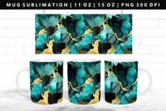 Alcohol Ink 11oz, 15oz Mug Sublimation | Mug Wrap PNG Product Image 1