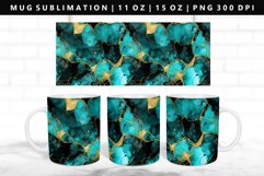 Alcohol Ink 11oz, 15oz Mug Sublimation | Mug Wrap PNG Product Image 1