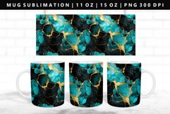 Alcohol Ink 11oz, 15oz Mug Sublimation | Mug Wrap PNG Product Image 1