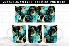 Alcohol Ink 11oz, 15oz Mug Sublimation | Mug Wrap PNG Product Image 1