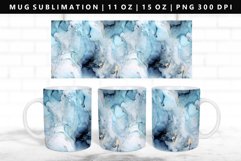 Alcohol Ink 11oz, 15oz Mug Sublimation | Mug Wrap PNG Product Image 1