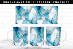 Alcohol Ink 11oz, 15oz Mug Sublimation | Mug Wrap PNG Product Image 1
