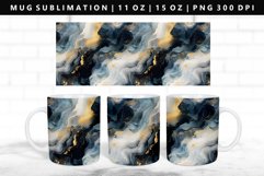Alcohol Ink 11oz, 15oz Mug Sublimation | Mug Wrap PNG Product Image 1