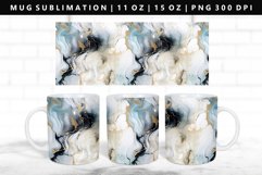 Alcohol Ink 11oz, 15oz Mug Sublimation | Mug Wrap PNG Product Image 1