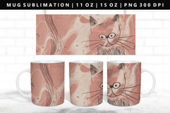 Colored Cats 11oz, 15oz Mug Sublimation | Mug Wrap PNG Product Image 1