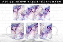Alcohol Ink 11oz, 15oz Mug Sublimation | Mug Wrap PNG Product Image 1