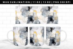 Alcohol Ink 11oz, 15oz Mug Sublimation | Mug Wrap PNG Product Image 1