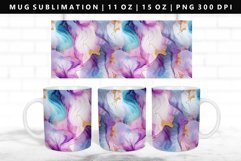 Alcohol Ink 11oz, 15oz Mug Sublimation | Mug Wrap PNG Product Image 1