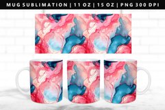 Alcohol Ink 11oz, 15oz Mug Sublimation | Mug Wrap PNG Product Image 1
