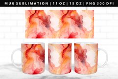 Alcohol Ink 11oz, 15oz Mug Sublimation | Mug Wrap PNG Product Image 1