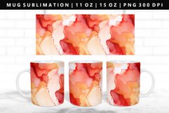 Alcohol Ink 11oz, 15oz Mug Sublimation | Mug Wrap PNG Product Image 1