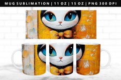 Cats 11oz, 15oz Mug Sublimation | Mug Wrap PNG Product Image 1