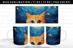 Cats 11oz, 15oz Mug Sublimation | Mug Wrap PNG Product Image 1