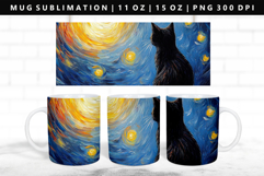 Cats 11oz, 15oz Mug Sublimation | Mug Wrap PNG Product Image 1