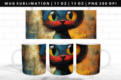 Cats 11oz, 15oz Mug Sublimation | Mug Wrap PNG Product Image 1