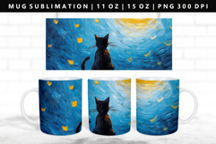 Cats 11oz, 15oz Mug Sublimation | Mug Wrap PNG Product Image 1