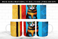 Cats 11oz, 15oz Mug Sublimation | Mug Wrap PNG Product Image 1