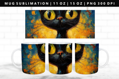 Cats 11oz, 15oz Mug Sublimation | Mug Wrap PNG Product Image 1