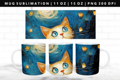 Cats 11oz, 15oz Mug Sublimation | Mug Wrap PNG Product Image 1