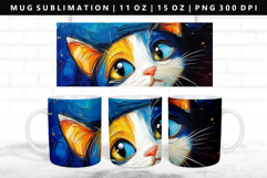 Cats 11oz, 15oz Mug Sublimation | Mug Wrap PNG Product Image 1