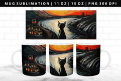 Cats 11oz, 15oz Mug Sublimation | Mug Wrap PNG Product Image 1