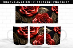 Flower 11oz, 15oz Mug Sublimation | Mug Wrap PNG Product Image 1