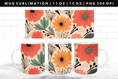 Flower 11oz, 15oz Mug Sublimation | Mug Wrap PNG Product Image 1