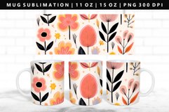 Flower 11oz, 15oz Mug Sublimation | Mug Wrap PNG Product Image 1