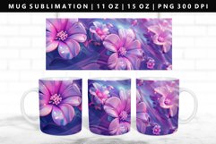 Flower 11oz, 15oz Mug Sublimation | Mug Wrap PNG Product Image 1