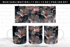 Flower 11oz, 15oz Mug Sublimation | Mug Wrap PNG Product Image 1