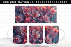 Flower 11oz, 15oz Mug Sublimation | Mug Wrap PNG Product Image 1