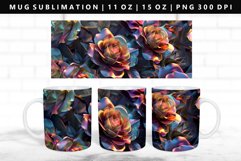 Flower 11oz, 15oz Mug Sublimation | Mug Wrap PNG Product Image 1