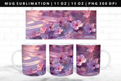 Flower 11oz, 15oz Mug Sublimation | Mug Wrap PNG Product Image 1