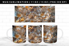 Flower 11oz, 15oz Mug Sublimation | Mug Wrap PNG Product Image 1