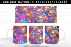 Flower 11oz, 15oz Mug Sublimation | Mug Wrap PNG Product Image 1
