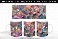 Flower 11oz, 15oz Mug Sublimation | Mug Wrap PNG Product Image 1