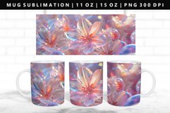 Flower 11oz, 15oz Mug Sublimation | Mug Wrap PNG Product Image 1