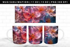 Flower 11oz, 15oz Mug Sublimation | Mug Wrap PNG Product Image 1