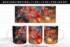 Flower 11oz, 15oz Mug Sublimation | Mug Wrap PNG Product Image 1