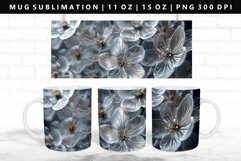 Flower 11oz, 15oz Mug Sublimation | Mug Wrap PNG Product Image 1