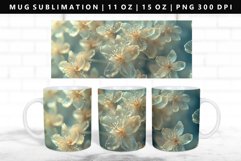 Flower 11oz, 15oz Mug Sublimation | Mug Wrap PNG Product Image 1