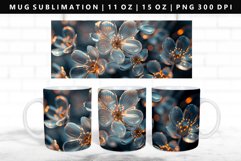 Flower 11oz, 15oz Mug Sublimation | Mug Wrap PNG Product Image 1