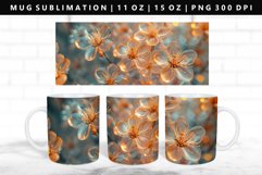 Flower 11oz, 15oz Mug Sublimation | Mug Wrap PNG Product Image 1