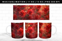 Flower 11oz, 15oz Mug Sublimation | Mug Wrap PNG Product Image 1