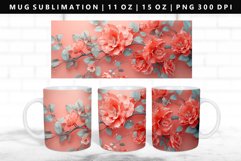 Flower 11oz, 15oz Mug Sublimation | Mug Wrap PNG Product Image 1