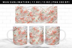 Flower 11oz, 15oz Mug Sublimation | Mug Wrap PNG Product Image 1