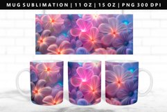 Flower 11oz, 15oz Mug Sublimation | Mug Wrap PNG Product Image 1