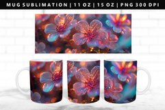 Flower 11oz, 15oz Mug Sublimation | Mug Wrap PNG Product Image 1
