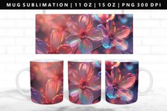 Flower 11oz, 15oz Mug Sublimation | Mug Wrap PNG Product Image 1
