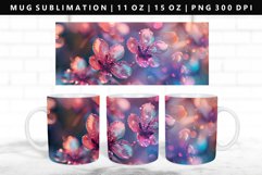 Flower 11oz, 15oz Mug Sublimation | Mug Wrap PNG Product Image 1